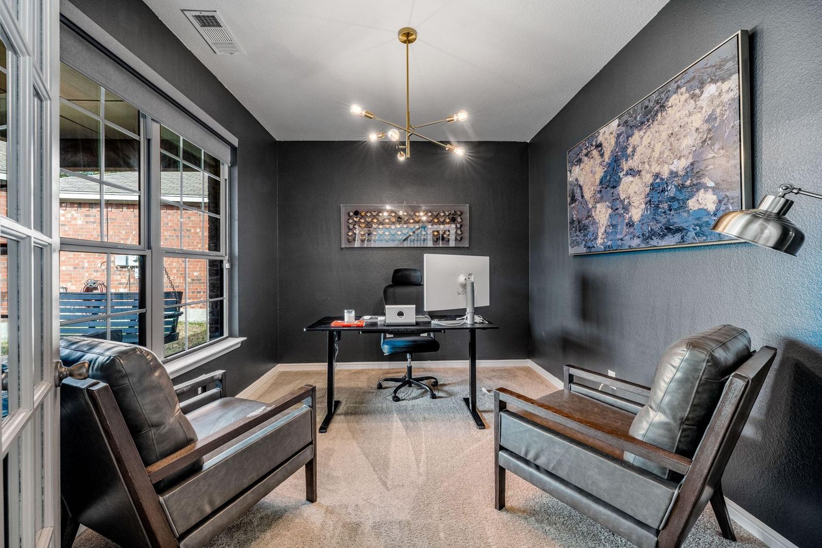 Moody staged home office in Marine Creek Ranch, Fort Worth